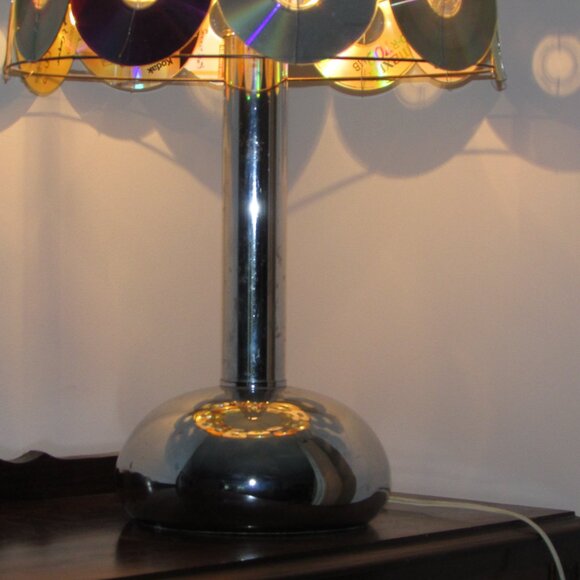 Vintage Chrome Dome Lamp Base - Picture 2 of 10